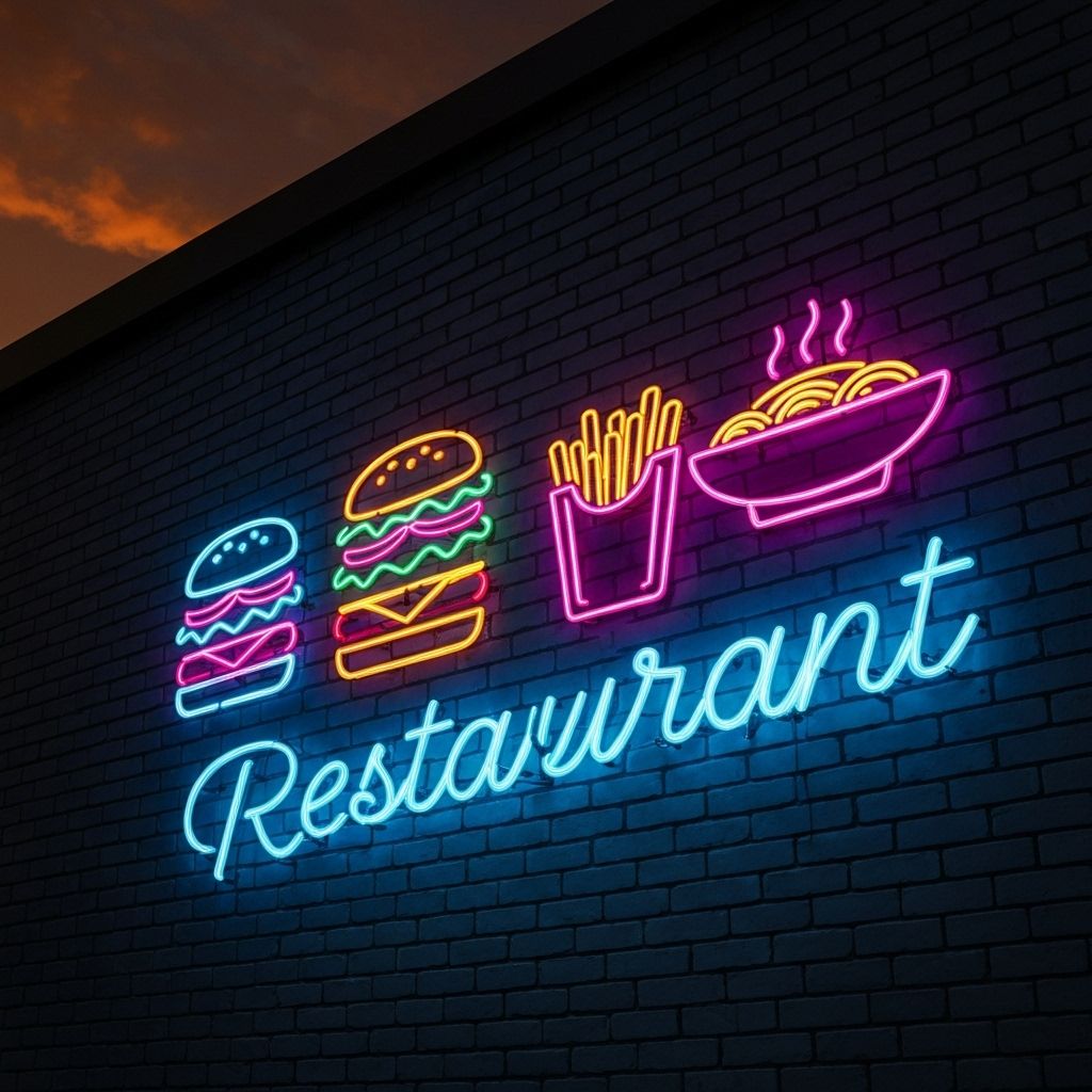 restaurant custom neon sign